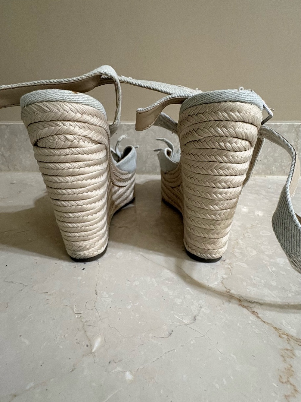 Kendall and Kylie Distressed Wedges, Worn Once - Picture 6 of 9